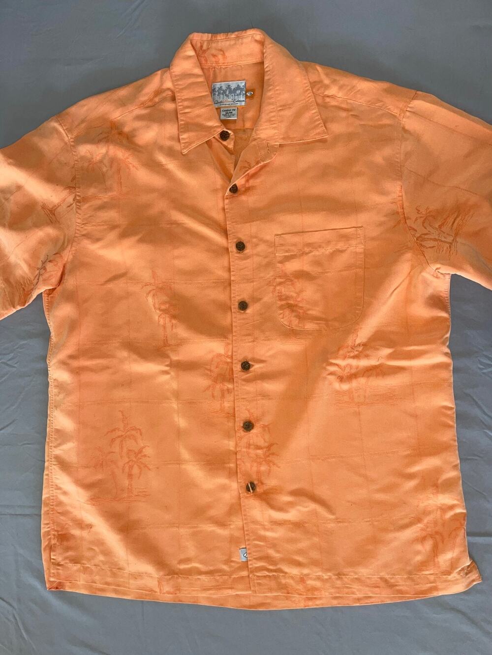 Quiksilver Edition Short Sleeve Button Front Hawaiian Style Casual Shirt. M, EUC